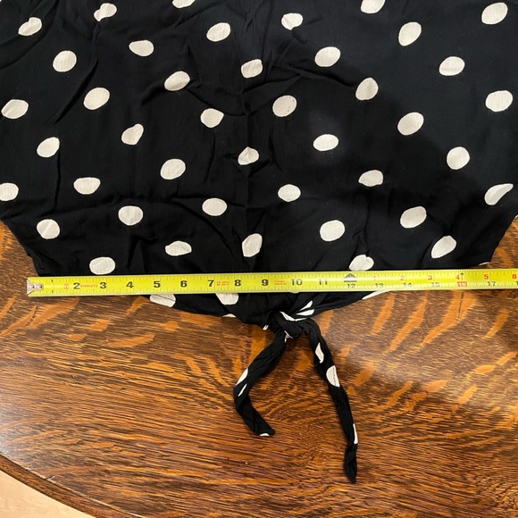 🖤Billabong Cropped Polka Dot Blouse - Picture 4 of 5